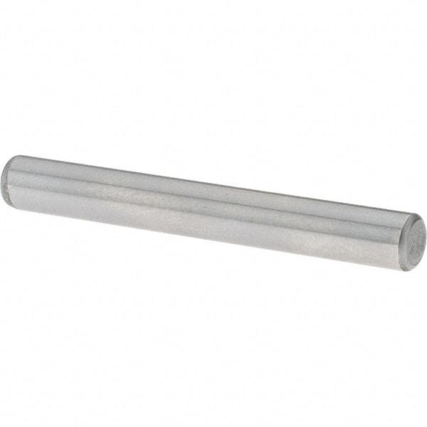 Value Collection - 3/16" Diam x 1-1/2" Pin Length Grade 8 Alloy Steel Standard Dowel Pin - C 50-58 Hardness, 7,200 Lb Breaking Strength, 1 Beveled & 1 Rounded End - Industrial Tool & Supply