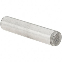 Value Collection - 3/16" Diam x 7/8" Pin Length Grade 8 Alloy Steel Standard Dowel Pin - C 50-58 Hardness, 7,200 Lb Breaking Strength, 1 Beveled & 1 Rounded End - Industrial Tool & Supply