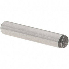 Value Collection - 3/32" Diam x 1/2" Pin Length Grade 8 Alloy Steel Standard Dowel Pin - C 50-58 Hardness, 1,800 Lb Breaking Strength, 1 Beveled & 1 Rounded End - Industrial Tool & Supply