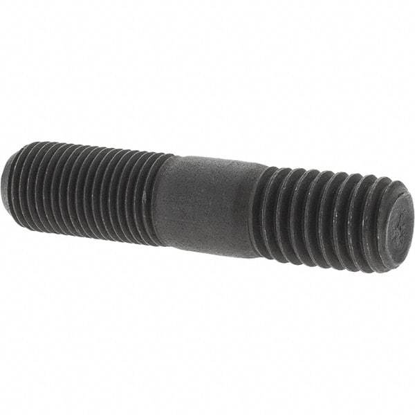 Value Collection - 1/2-20 Long Thread, 1/2-13 Short Thread, 2-1/4" OAL Unequal Double Threaded Stud - Steel, Uncoated, 1-1/16" Long Thread Length, 3/4" Short Thread Length - Industrial Tool & Supply