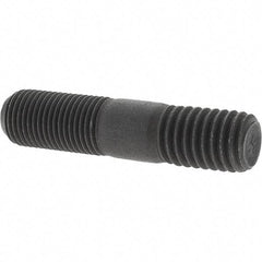 Value Collection - 1/2-20 Long Thread, 1/2-13 Short Thread, 2-1/4" OAL Unequal Double Threaded Stud - Steel, Uncoated, 1-1/16" Long Thread Length, 3/4" Short Thread Length - Industrial Tool & Supply