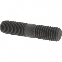 Value Collection - 7/16-20 Long Thread, 7/16-14 Short Thread, 2" OAL Unequal Double Threaded Stud - Steel, Uncoated, 15/16" Long Thread Length, 3/4" Short Thread Length - Industrial Tool & Supply