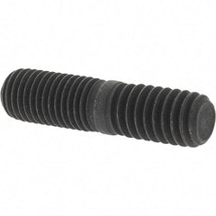 Value Collection - 5/16-24 Long Thread, 5/16-18 Short Thread, 1-1/4" OAL Unequal Double Threaded Stud - Steel, Uncoated, 5/8" Long Thread Length, 1/2" Short Thread Length - Industrial Tool & Supply