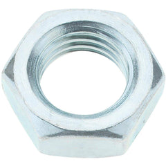 Value Collection - 7/8-9 UNC Steel Right Hand Hex Jam Nut - 1-5/16" Across Flats, 0.4844" High, Zinc-Plated Finish - Industrial Tool & Supply