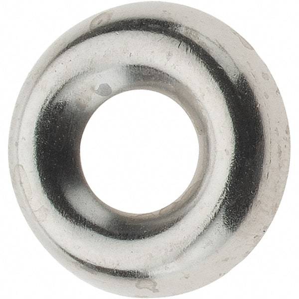 Value Collection - 5/64" Thick, Nickel-Plated Finish, Brass, Standard Countersunk Washer - 0.425" OD - Industrial Tool & Supply
