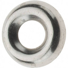 Value Collection - 5/64" Thick, Nickel-Plated Finish, Brass, Standard Countersunk Washer - 0.425" OD - Industrial Tool & Supply
