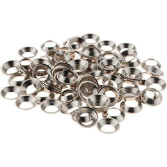 Value Collection - 3/32" Thick, Nickel-Plated Finish, Brass, Flush Type Finishing Washer - 0.488" OD - Industrial Tool & Supply