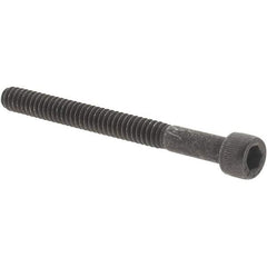 Value Collection - #6-32 UNC Hex Socket Drive, Socket Cap Screw - Alloy Steel, Black Oxide Finish, Partially Threaded, 1-1/2" Length Under Head - Industrial Tool & Supply