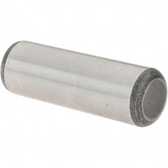 Value Collection - 1/2" Diam x 1-1/2" Pin Length Grade 8 Alloy Steel Standard Dowel Pin - C 50-58 Hardness, 51,000 Lb Breaking Strength, 1 Beveled & 1 Rounded End - Industrial Tool & Supply