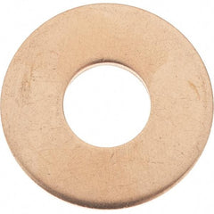Value Collection - 1/2" Screw, Copper Standard Flat Washer - 0.563" ID x 1-3/8" OD, 0.091" Thick, Plain Finish - Industrial Tool & Supply