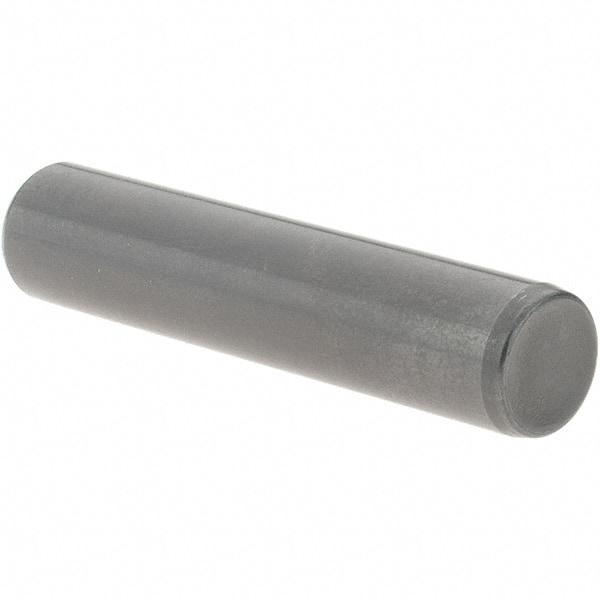 Value Collection - 3/8" Diam x 1-3/4" Pin Length Grade 8 Alloy Steel Standard Dowel Pin - Bright Finish, C 47-58 & C 60 (Surface) Hardness, 16,550 Lb (Single Shear), 33,100 Lb (Double Shear) Breaking Strength, 1 Beveled & 1 Rounded End - Industrial Tool & Supply