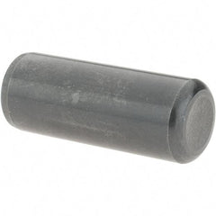 Value Collection - 1/2" Diam x 1-1/4" Pin Length Grade 8 Alloy Steel Standard Dowel Pin - Bright Finish, C 47-58 & C 60 (Surface) Hardness, 29,450 Lb (Single Shear), 58,900 Lb (Double Shear) Breaking Strength, 1 Beveled & 1 Rounded End - Industrial Tool & Supply
