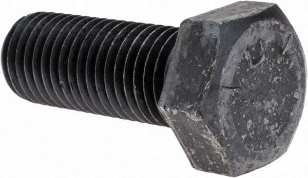 Made in USA - 1-1/8 - 7 UNC, 3" Length Under Head Hex Head Cap Screw - Fully Threaded, Grade 5 Steel, Uncoated, 1-11/16" Hex - Industrial Tool & Supply