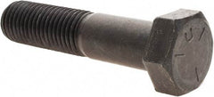 Value Collection - 1-8 UNC, 4-1/2" Length Under Head Hex Head Cap Screw - Partially Threaded, Grade 5 Steel, Uncoated, 1-1/2" Hex - Industrial Tool & Supply