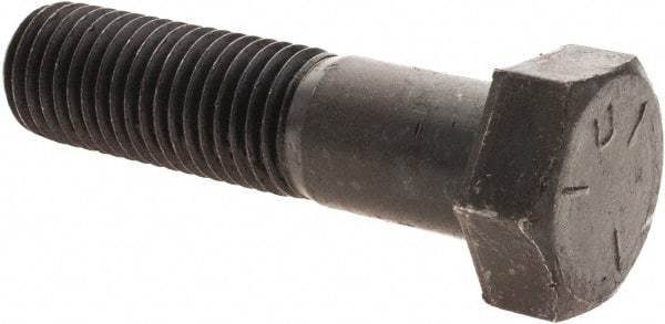 Value Collection - 1-8 UNC, 3-3/4" Length Under Head Hex Head Cap Screw - Partially Threaded, Grade 5 Steel, Uncoated, 1-1/2" Hex - Industrial Tool & Supply