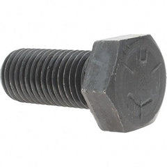 Value Collection - 1-8 UNC, 2-1/4" Length Under Head Hex Head Cap Screw - Fully Threaded, Grade 5 Steel, Uncoated, 1-1/2" Hex - Industrial Tool & Supply