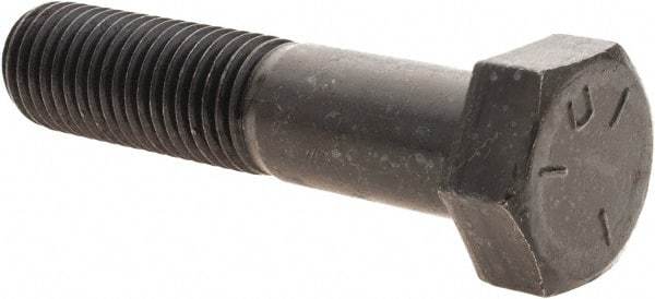 Value Collection - 7/8-9 UNC, 4" Length Under Head Hex Head Cap Screw - Partially Threaded, Grade 5 Steel, Uncoated, 1-5/16" Hex - Industrial Tool & Supply