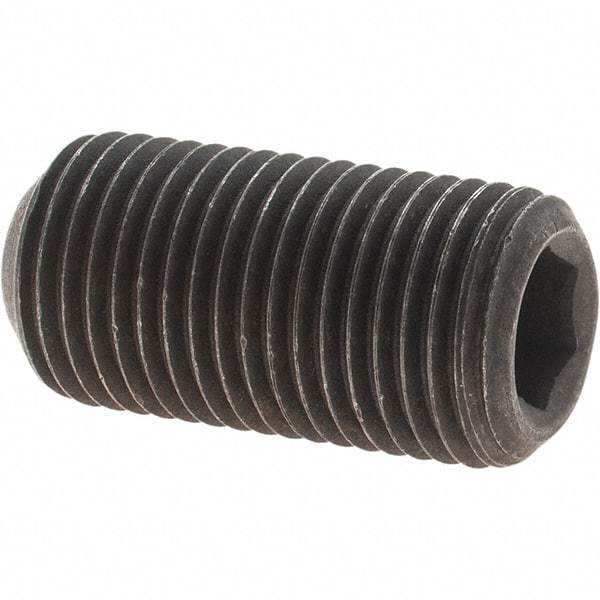 Value Collection - 1/2-20 UNF, 1" OAL, Cup Point Set Screw - Grade 8 Alloy Steel, 1/4" Key - Industrial Tool & Supply