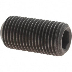 Value Collection - 1/2-20 UNF, 1" OAL, Cup Point Set Screw - Grade 8 Alloy Steel, 1/4" Key - Industrial Tool & Supply