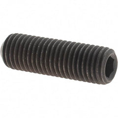 Value Collection - 5/16-24 UNF, 1" OAL, Cup Point Set Screw - Grade 8 Alloy Steel, 5/32" Key - Industrial Tool & Supply