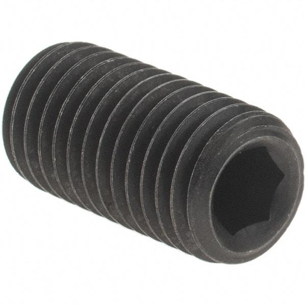 Value Collection - 5/16-24 UNF, 5/8" OAL, Cup Point Set Screw - Grade 8 Alloy Steel, 5/32" Key - Industrial Tool & Supply