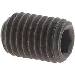 Value Collection - 1/4-28 UNF, 3/8" OAL, Cup Point Set Screw - Grade 8 Alloy Steel, 1/8" Key - Industrial Tool & Supply
