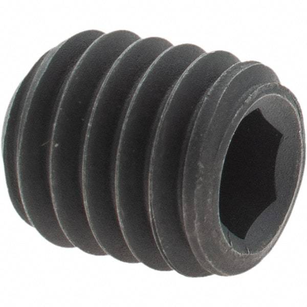 Value Collection - 7/16-14 UNC, 1/2" OAL, Cup Point Set Screw - Grade 8 Alloy Steel, 7/32" Key - Industrial Tool & Supply