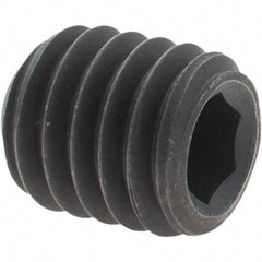 Value Collection - 7/16-14 UNC, 1/2" OAL, Cup Point Set Screw - Grade 8 Alloy Steel, 7/32" Key - Industrial Tool & Supply