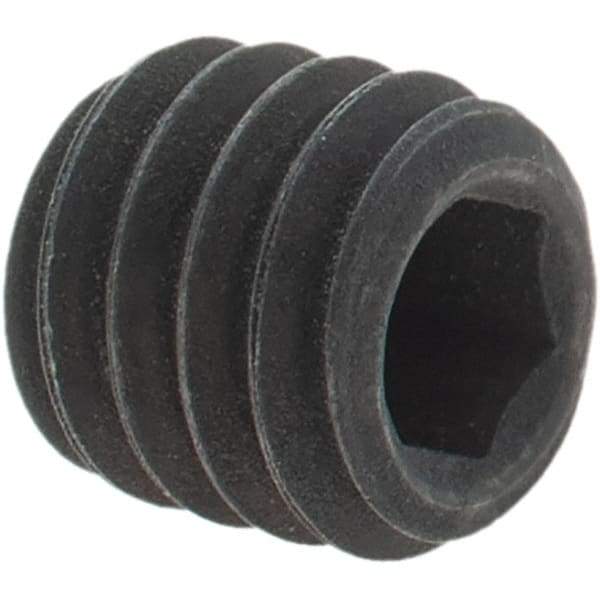 Value Collection - 5/16-18 UNC, 5/16" OAL, Cup Point Set Screw - Grade 8 Alloy Steel, 5/32" Key - Industrial Tool & Supply