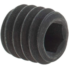 Value Collection - 5/16-18 UNC, 5/16" OAL, Cup Point Set Screw - Grade 8 Alloy Steel, 5/32" Key - Industrial Tool & Supply