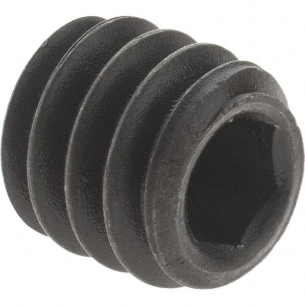 Value Collection - 1/4-20 UNC, 1/4" OAL, Cup Point Set Screw - Grade 8 Alloy Steel, 1/8" Key - Industrial Tool & Supply
