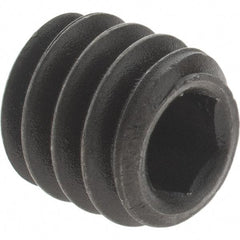 Value Collection - 1/4-20 UNC, 1/4" OAL, Cup Point Set Screw - Grade 8 Alloy Steel, 1/8" Key - Industrial Tool & Supply
