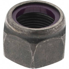 Value Collection - 1-14 UNF Grade 8 Hex Lock Nut with Nylon Insert - 1-7/16" Width Across Flats, 1-3/64" High, Uncoated - Industrial Tool & Supply