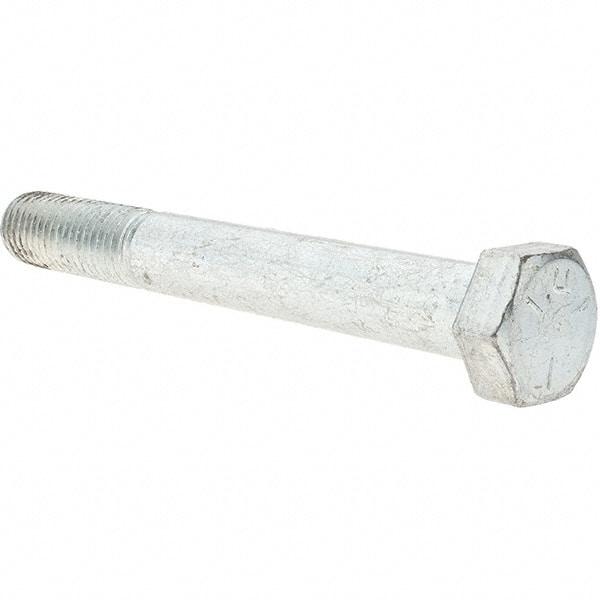 Value Collection - 3/4-10 UNC, 6" Length Under Head Hex Head Cap Screw - Partially Threaded, Grade 5 Steel, Zinc-Plated Finish, 1-1/8" Hex - Industrial Tool & Supply