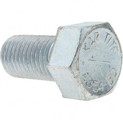 Value Collection - 1-8 UNC, 2" Length Under Head Hex Head Cap Screw - Fully Threaded, Grade 8 Alloy Steel, Zinc-Plated Finish, 1-1/2" Hex - Industrial Tool & Supply