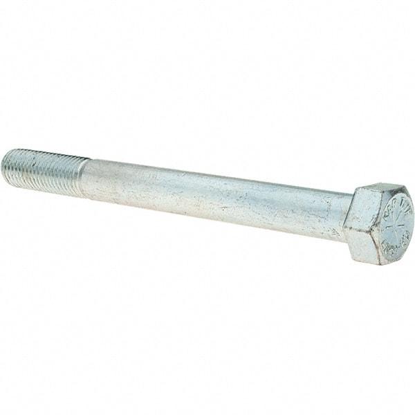 Value Collection - 3/4-10 UNC, 8" Length Under Head Hex Head Cap Screw - Partially Threaded, Grade 8 Alloy Steel, Zinc-Plated Finish, 1-1/8" Hex - Industrial Tool & Supply