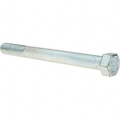 Value Collection - 3/4-10 UNC, 8" Length Under Head Hex Head Cap Screw - Partially Threaded, Grade 8 Alloy Steel, Zinc-Plated Finish, 1-1/8" Hex - Industrial Tool & Supply