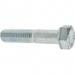 Value Collection - 5/8-11 UNC, 3" Length Under Head Hex Head Cap Screw - Partially Threaded, Grade 8 Alloy Steel, Zinc-Plated Finish, 15/16" Hex - Industrial Tool & Supply