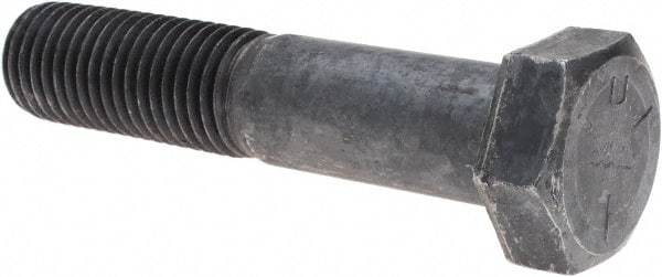 Made in USA - 1-1/8 - 7 UNC, 5-1/2" Length Under Head Hex Head Cap Screw - Partially Threaded, Grade 5 Steel, Uncoated, 1-11/16" Hex - Industrial Tool & Supply