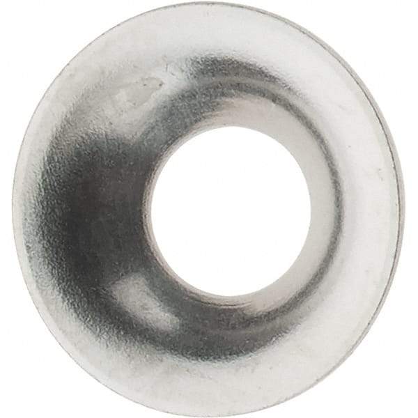 Value Collection - 5/64" Thick, Nickel-Plated Finish, Brass, Flush Type Finishing Washer - 0.425" OD - Industrial Tool & Supply