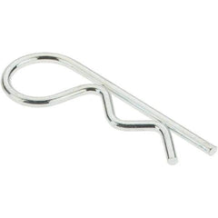 Value Collection - 3/16 to 1/4" Shaft Diam, 15/16" Long, 0.042" Wire Diam, Hair Pin Cotter - Grade 2 Spring Steel, Plain Steel Finish - Industrial Tool & Supply