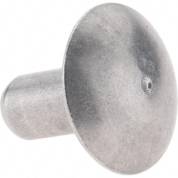 Value Collection - 3/16" Body Diam, Brazier Aluminum Solid Rivet - 3/8" Length Under Head - Industrial Tool & Supply