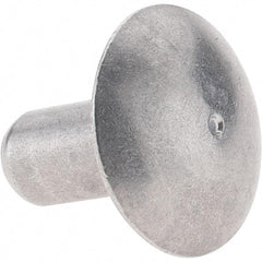 Value Collection - 3/16" Body Diam, Brazier Aluminum Solid Rivet - 3/8" Length Under Head - Industrial Tool & Supply
