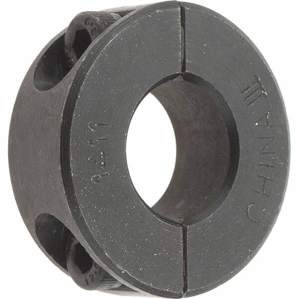 Value Collection - 14mm Bore, Steel, Two Piece Shaft Collar - 1-1/4" Outside Diam - Industrial Tool & Supply