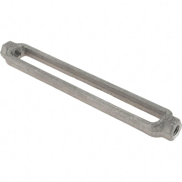 Value Collection - 1,200 Lb Load Limit, 3/8" Thread Diam, 6" Take Up, Steel Turnbuckle Body Turnbuckle - 7-1/8" Body Length, 9/16" Neck Length - Industrial Tool & Supply