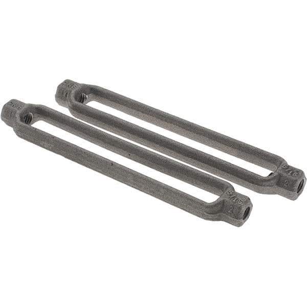 Value Collection - 800 Lb Load Limit, 5/16" Thread Diam, 4-1/2" Take Up, Steel Turnbuckle Body Turnbuckle - 5-9/16" Body Length, 1-7/32" Neck Length - Industrial Tool & Supply