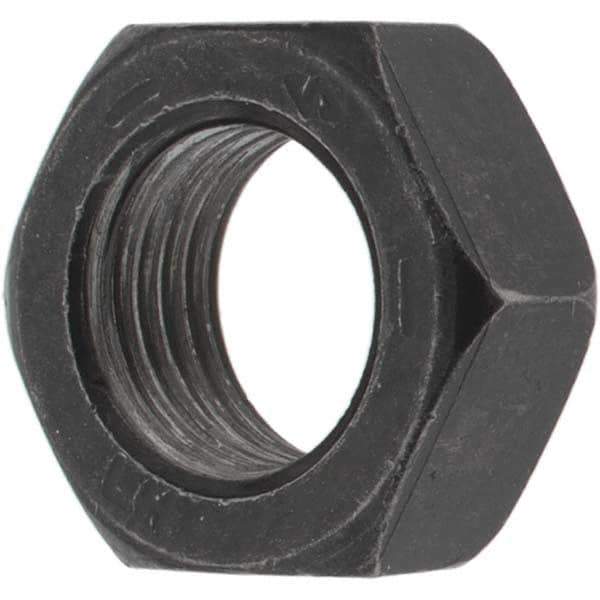 Value Collection - 1/2-20 UNF Steel Left Hand Hex Jam Nut - 3/4" Across Flats, 5/16" High, Zinc Clear Finish - Industrial Tool & Supply
