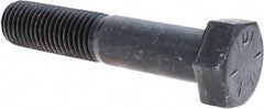Value Collection - 1-8 UNC, 5" Length Under Head Hex Head Cap Screw - Partially Threaded, Grade 8 Alloy Steel, Uncoated, 1-1/2" Hex - Industrial Tool & Supply