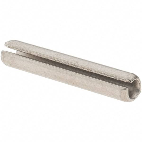 Made in USA - 1/8" Diam x 3/4" Long Slotted Spring Pin - Grade 420 Stainless Steel, Bright Finish - Industrial Tool & Supply