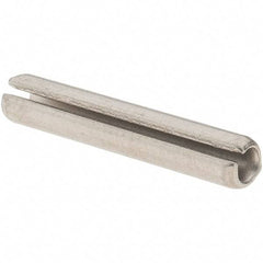 Made in USA - 1/8" Diam x 3/4" Long Slotted Spring Pin - Grade 420 Stainless Steel, Bright Finish - Industrial Tool & Supply